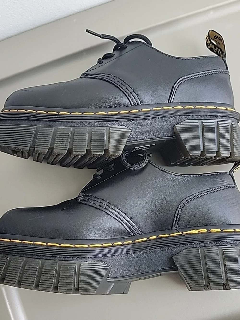Dr. Martens‎ Women's Size 7 Audrick 3 Eye Shoe Black Platform Chunky Doc